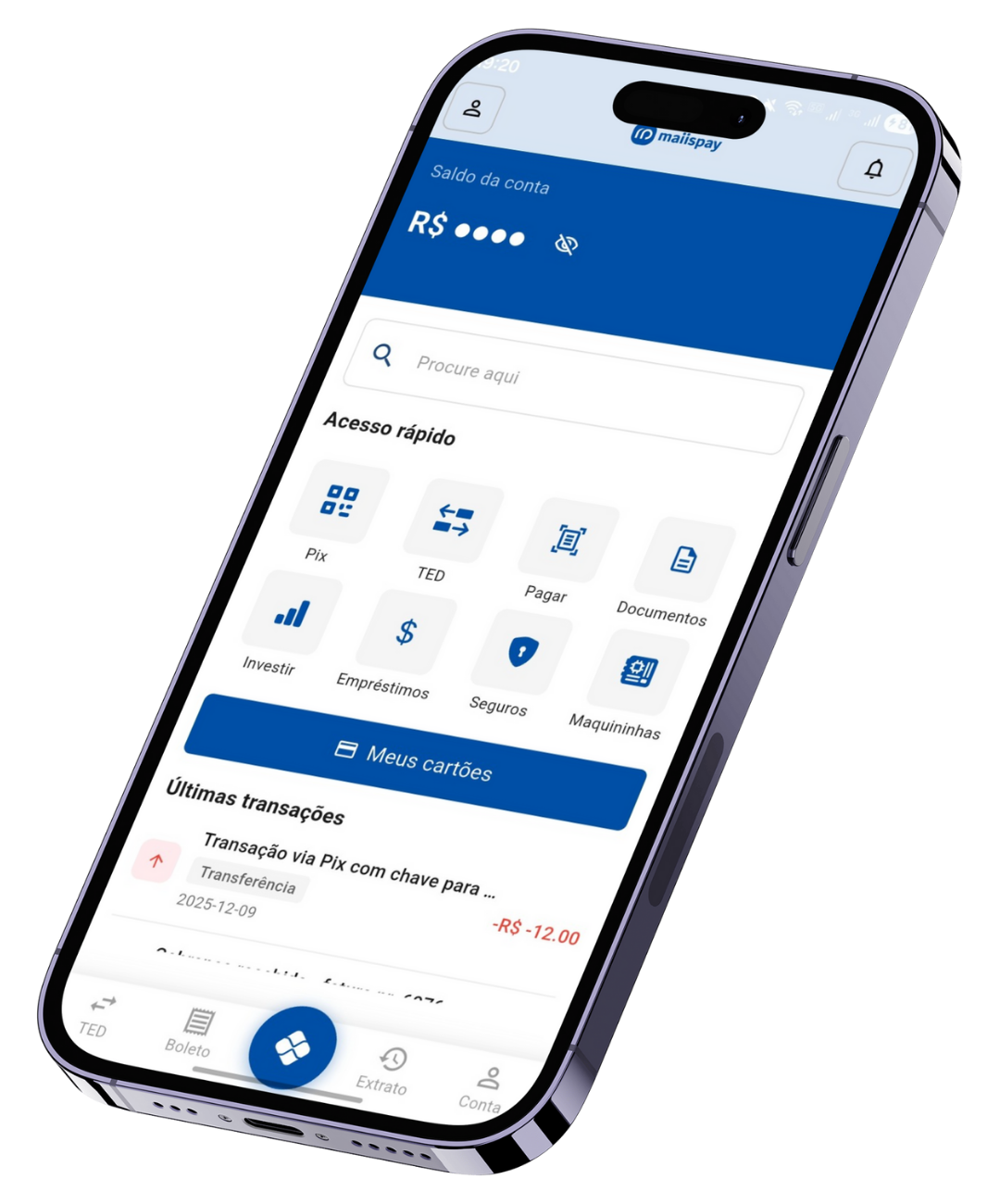Dashboard financeiro MaiisPay